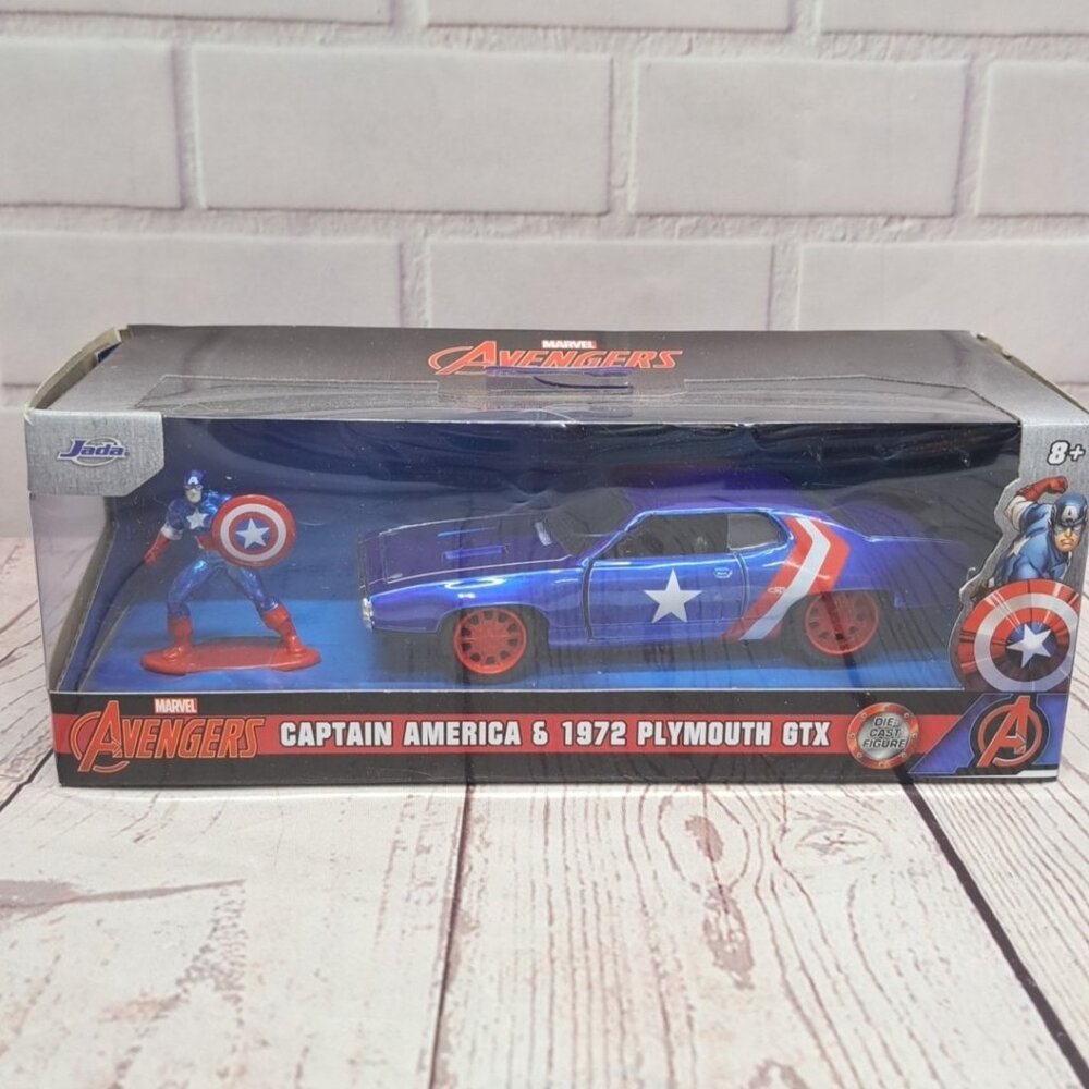 2023 Jada Toys 1972 Plymouth GTX Captain America Marvel Avengers Sealed Box
